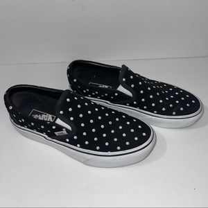 suede polka dot vans